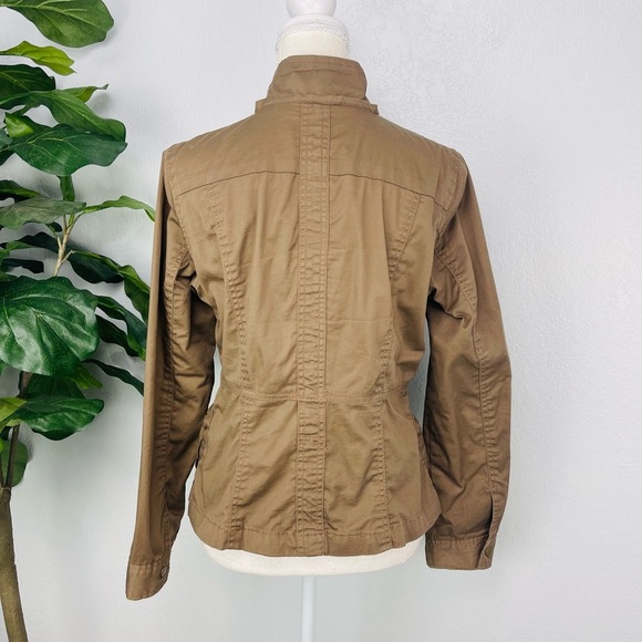 Y2K Brown Bronze Utility Zíper Multi Pocket Jacket - Picture 6 of 6